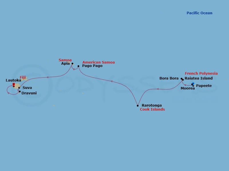Itinerary map
