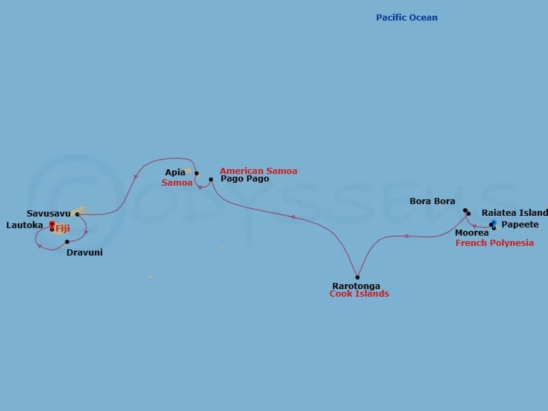 Itinerary map