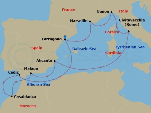 Itinerary map