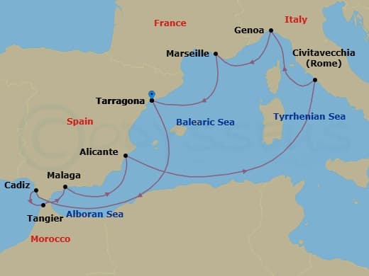 Itinerary map
