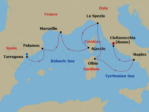 Itinerary map