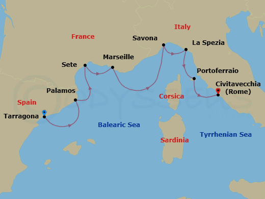 Itinerary map