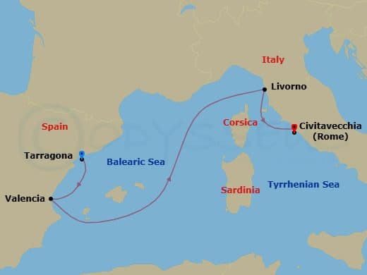 Itinerary map