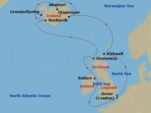 Itinerary map