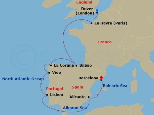 Itinerary map