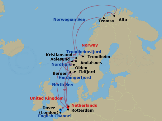 Itinerary map