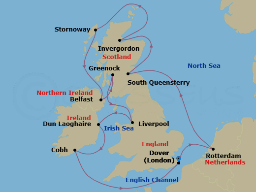 Itinerary map