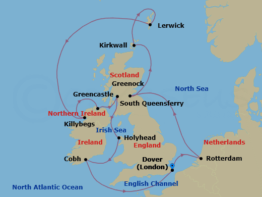 Itinerary map