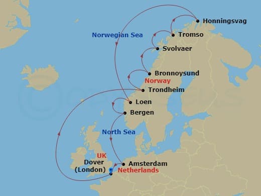 Itinerary map