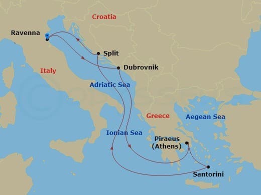 Itinerary map