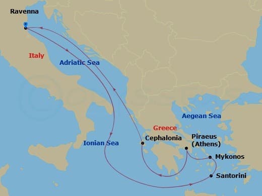 Itinerary map