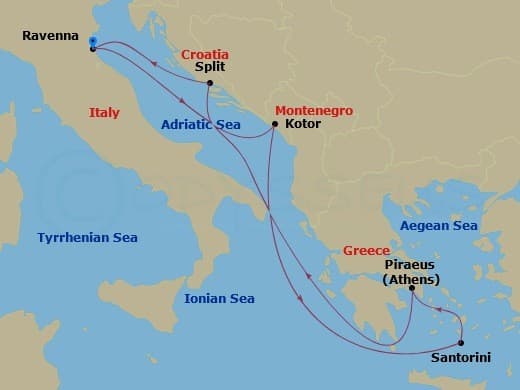 Itinerary map