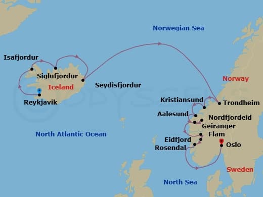 Itinerary map