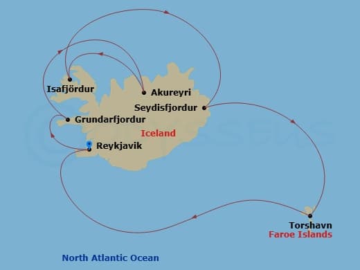 Itinerary map