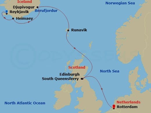 Itinerary map