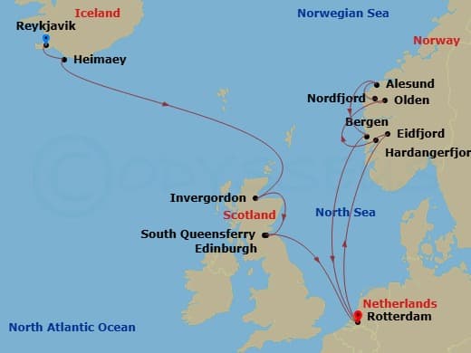 Itinerary map