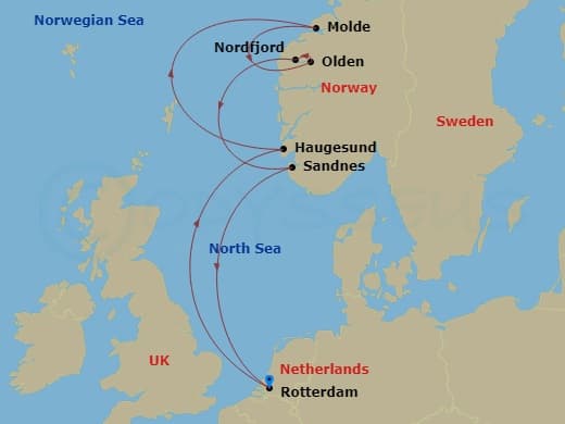 Itinerary map