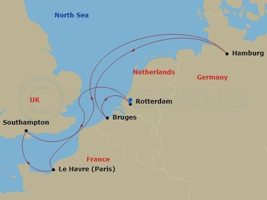 Itinerary map