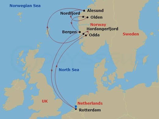 Itinerary map
