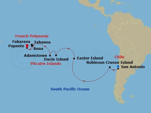 Itinerary map