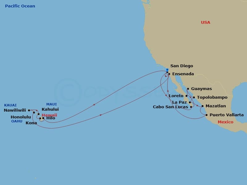Itinerary map