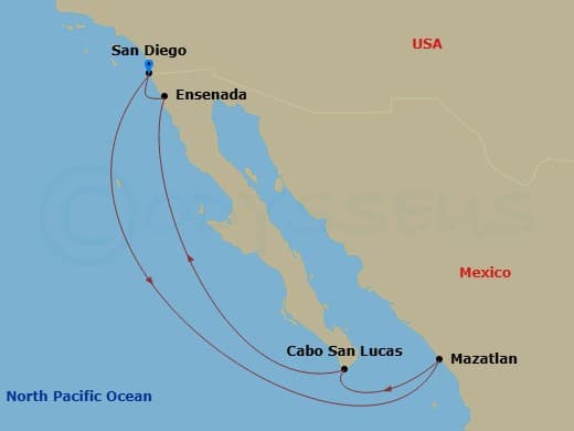 Itinerary map