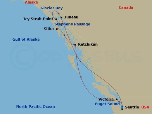 Itinerary map