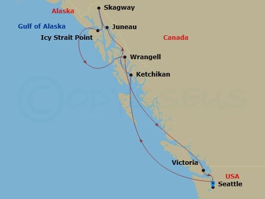 Itinerary map