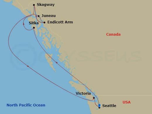 Itinerary map