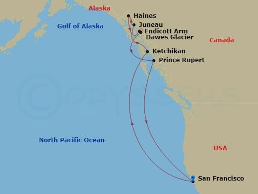 Itinerary map