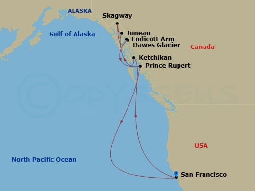 Itinerary map