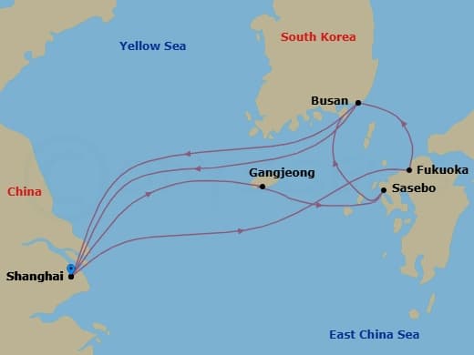 Itinerary map