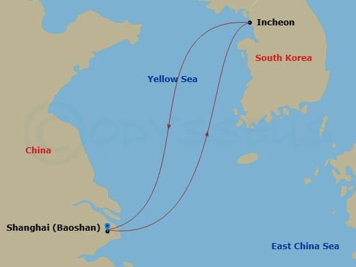 Itinerary map