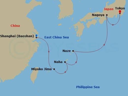 Itinerary map