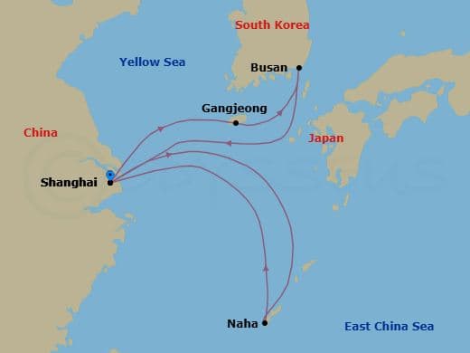 Itinerary map