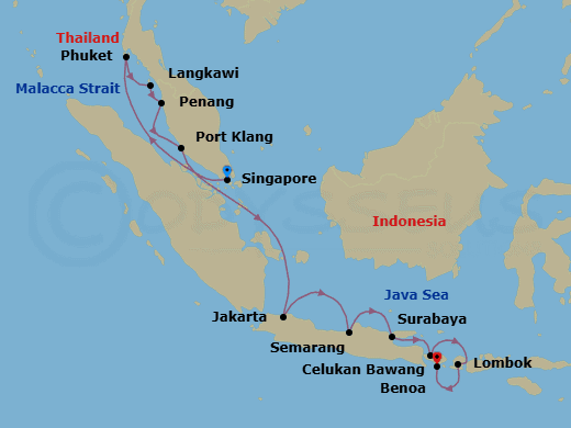 Itinerary map