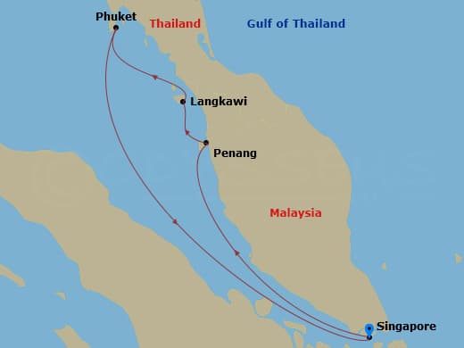 Itinerary map
