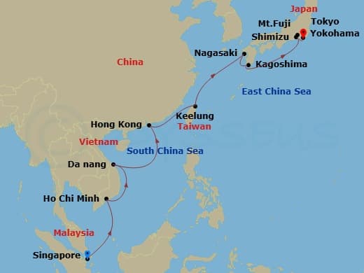 Itinerary map