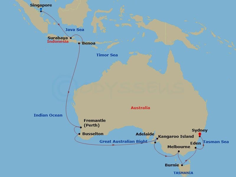 Itinerary map