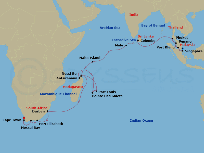 Itinerary map