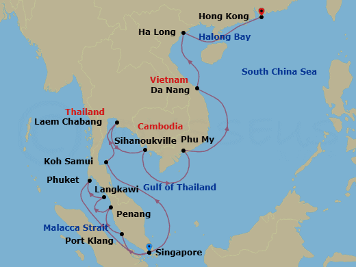 Itinerary map