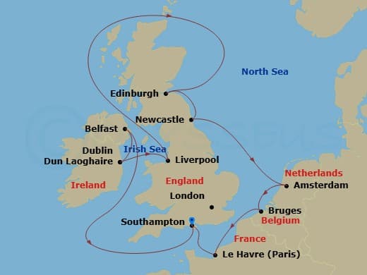 Itinerary map