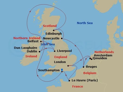 Itinerary map