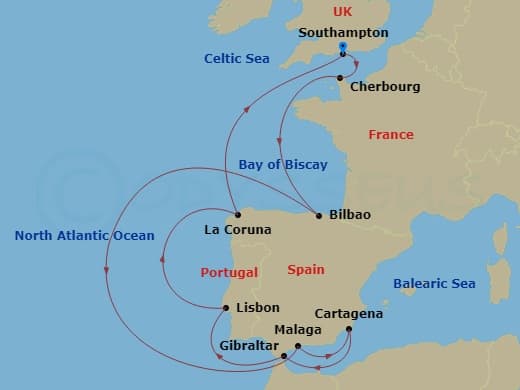 Itinerary map