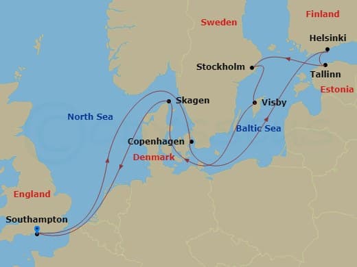 Itinerary map