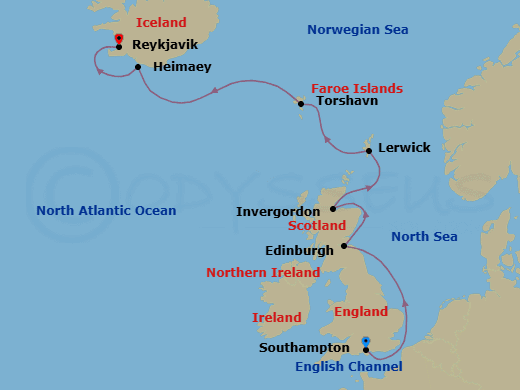 Itinerary map