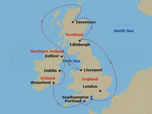 Itinerary map