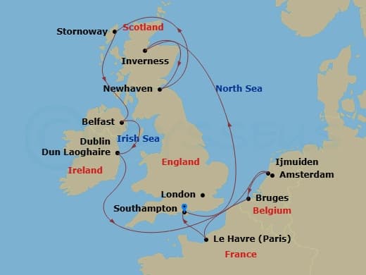 Itinerary map