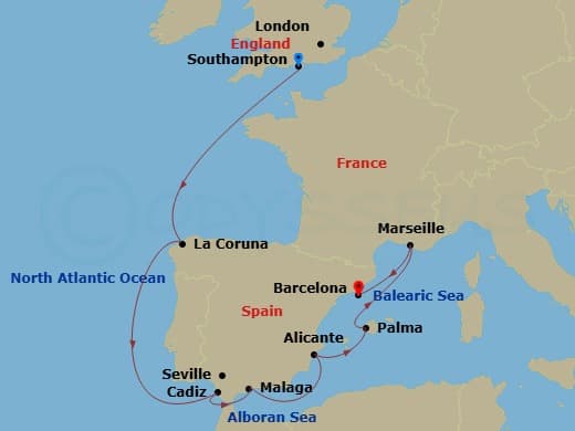 Itinerary map