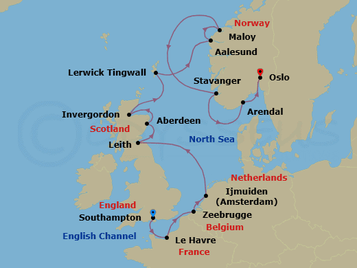 Itinerary map